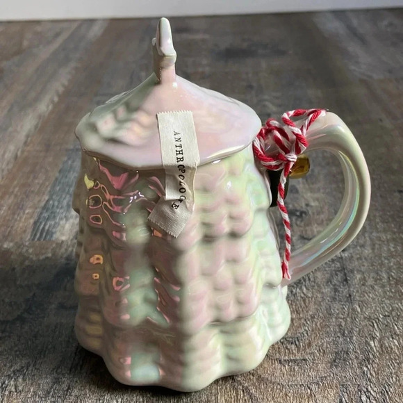 Anthropologie | Iridescent Christmas 🎄 Tree Mug w Lid - Picture 4 of 8